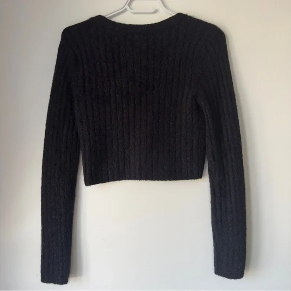 Garage soft Ribbed black Cardigan - Picture 2 of 5
